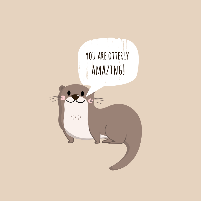 Otterly adorable kitchen poster - TenStickers