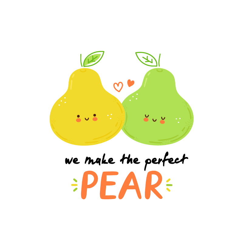 Kitchen poster with a funny pear quote - TenStickers