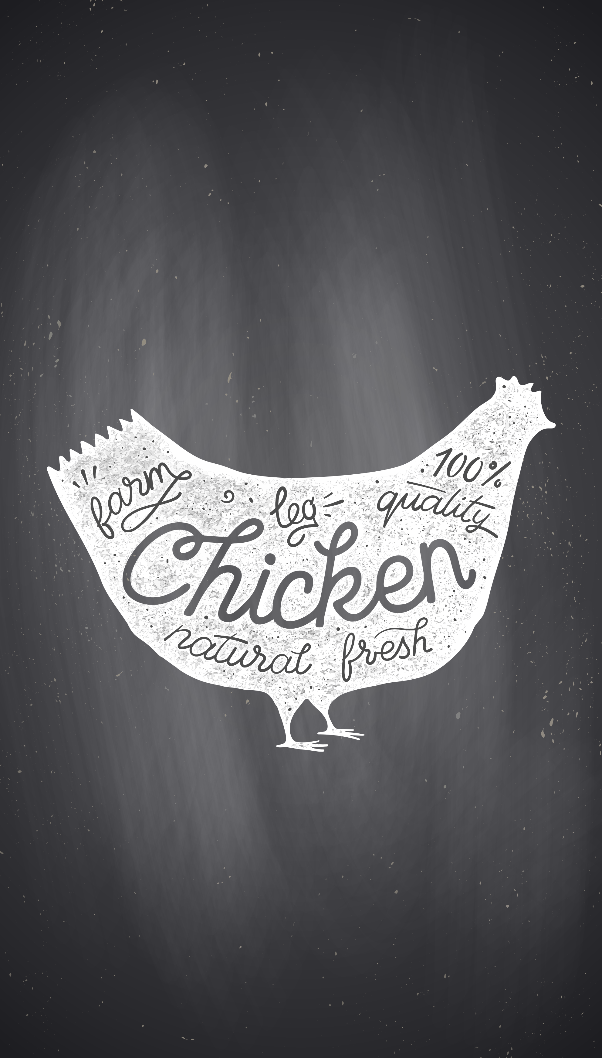 Kitchen poster farm fresh chicken - TenStickers