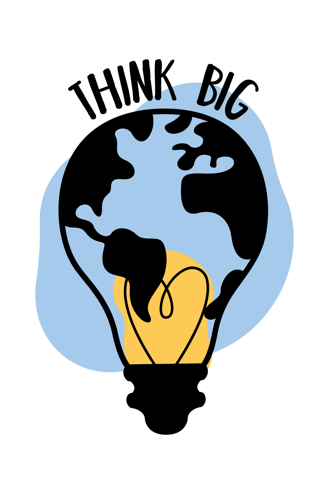 Office poster of a light bulb shaped world - TenStickers