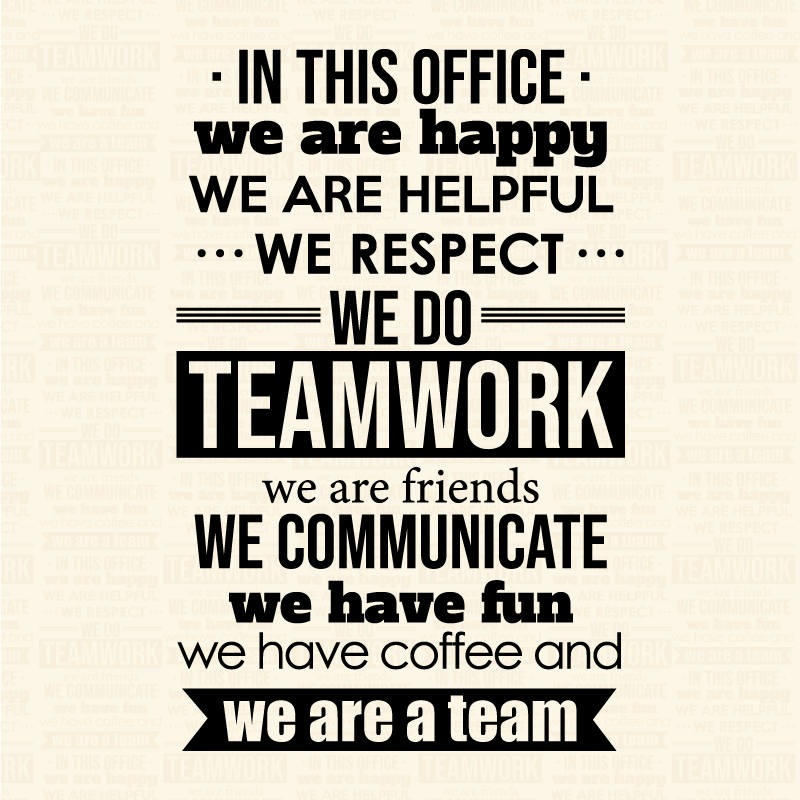 Office poster of inspirational work quotes - TenStickers