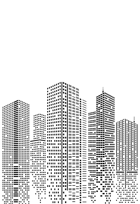 Office poster city skyline - TenStickers