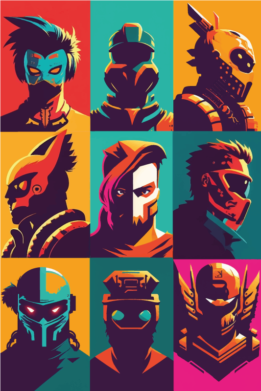 Poster for teenager featuring pop art heroes - TenStickers