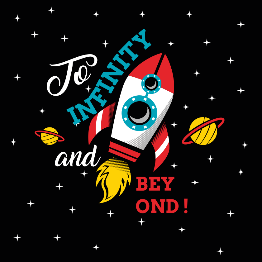 Nursery poster to infinity and beyond - TenStickers