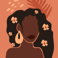 Flower poster aesthetic abstract woman art - TenStickers