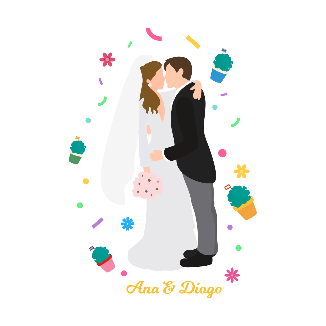 Event poster for "santo antónio" weddings - TenStickers