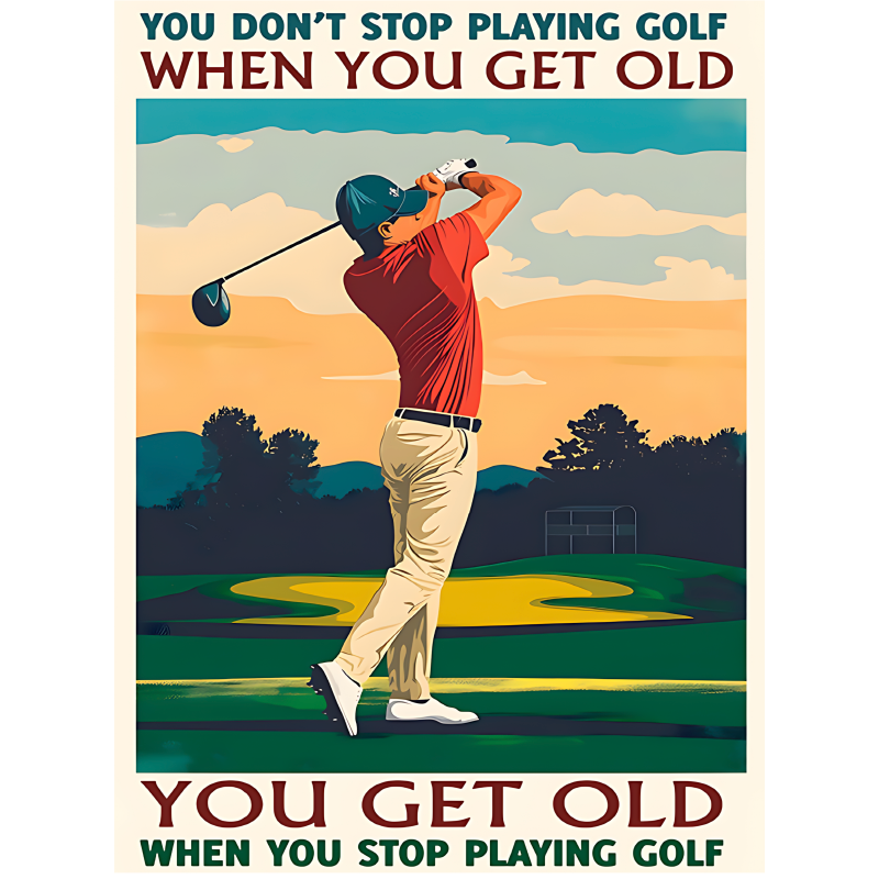 Sports poster playing golf - TenStickers
