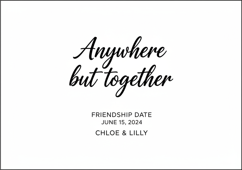 Customisable poster friendship date memento - TenStickers