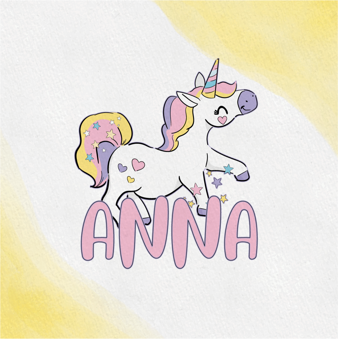 Customisable poster happy unicorn character - TenStickers
