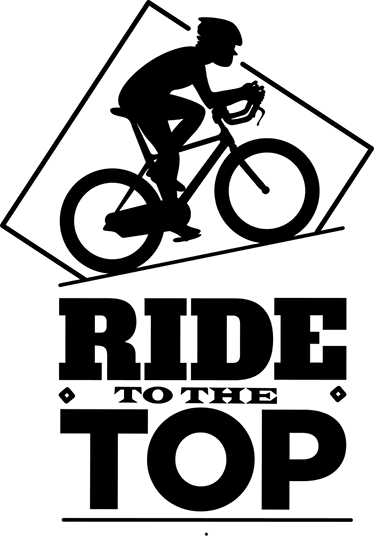 Cycling poster ride to the top vinyls for cyclists - TenStickers