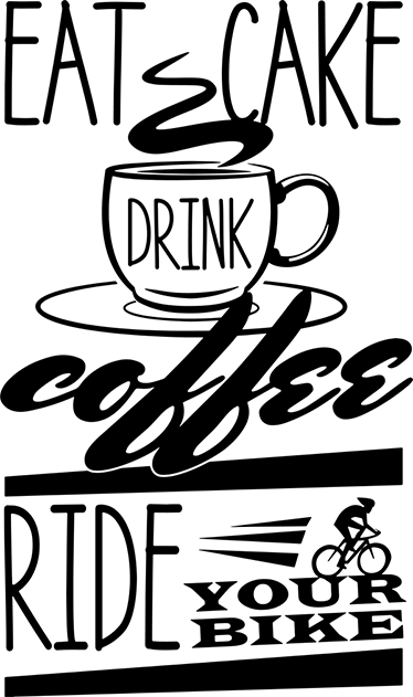 Cycling poster coffee and cycling decor vinyl - TenStickers
