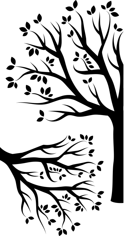 Tree poster corner tree wall sticker - TenStickers