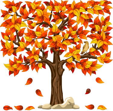 Tree poster autumn foliage decorative vinyl - TenStickers