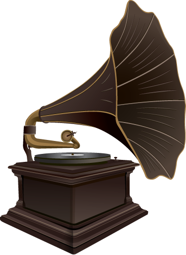 Music poster vintage gramophone decor - TenStickers