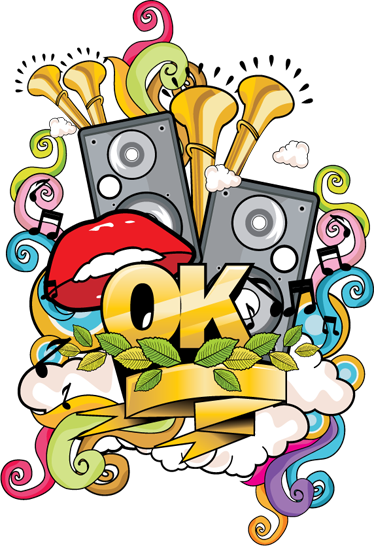 Music poster musical graffiti vinyl decor - TenStickers