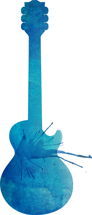 Music poster guitar splatter vinyl decor - TenStickers