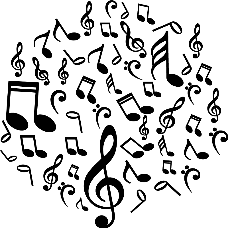 Music poster vinyl musical notes - TenStickers