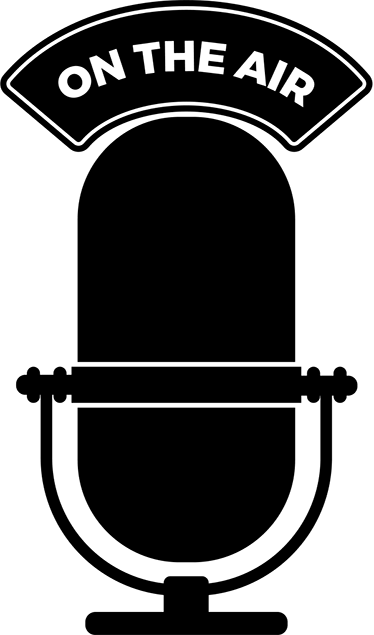 Vintage poster on the air radio wall art - TenStickers