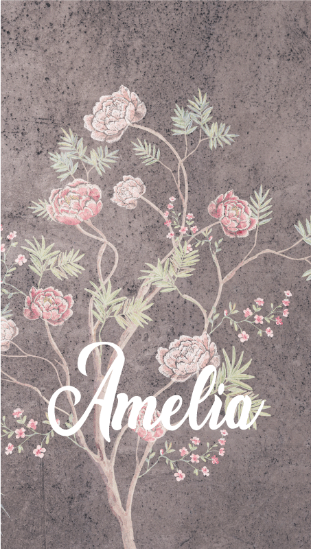 Vintage poster vintage style rose tree art print - TenStickers