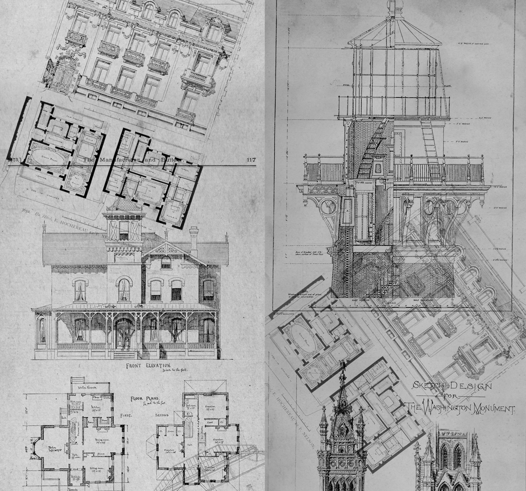 Vintage poster of architectural treasures - TenStickers