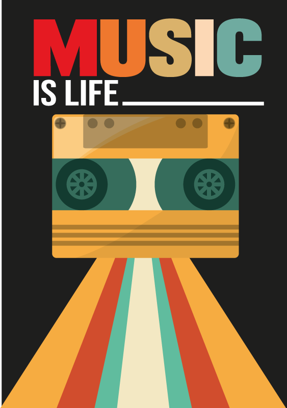 Inspiring music quote music poster - TenStickers