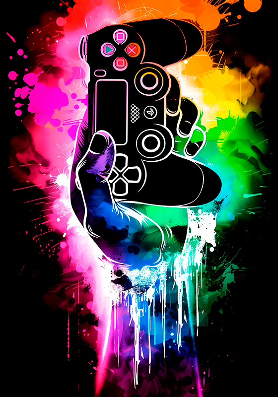 Gamer explosion video game poster - TenStickers
