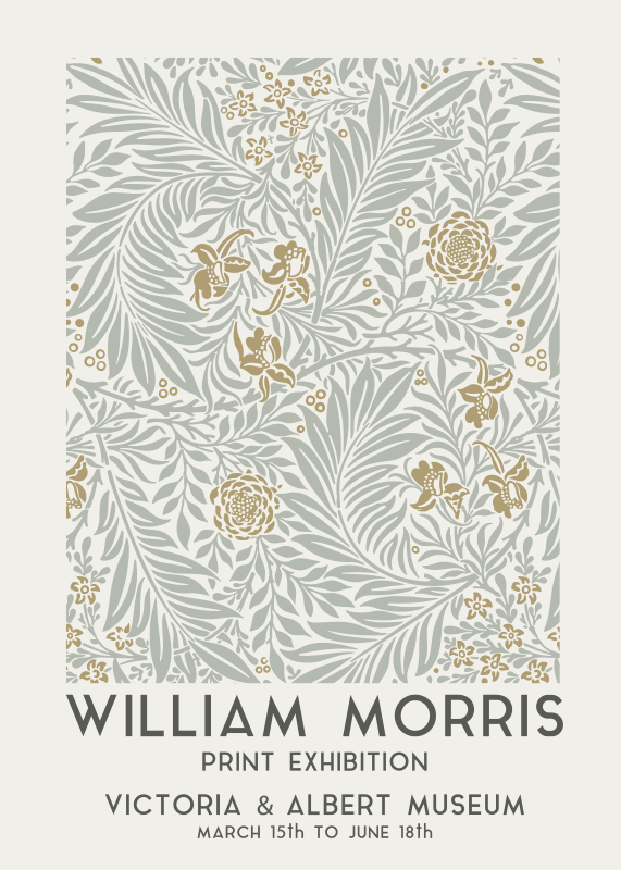 Flower poster with vintage flowers design - TenStickers