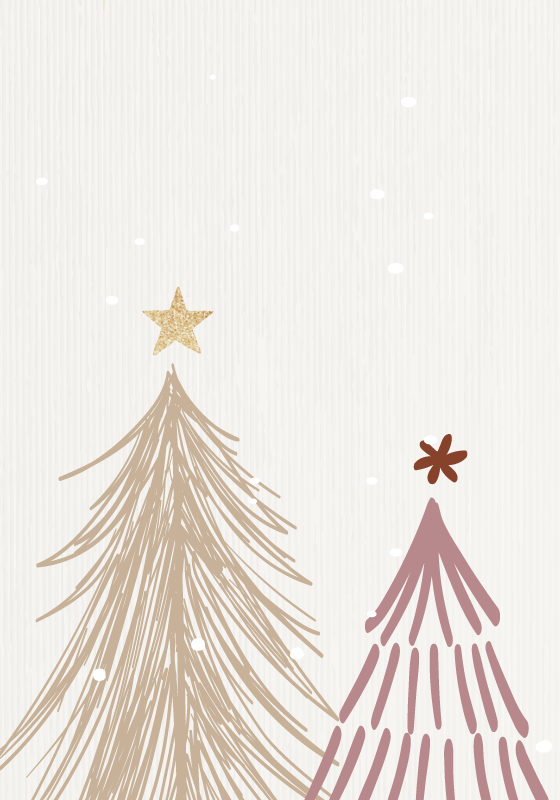 Christmas poster christmas tree minimalist - TenStickers