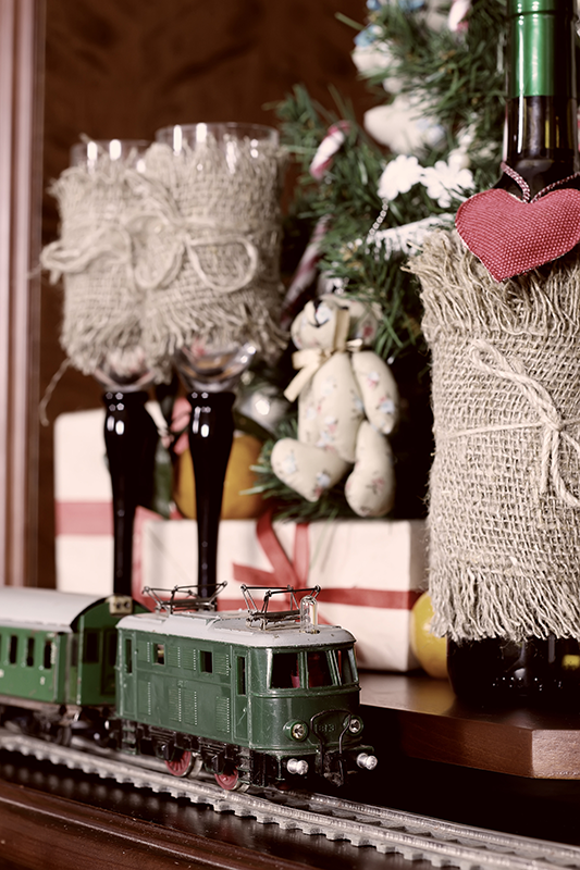 Christmas poster toy train - TenStickers
