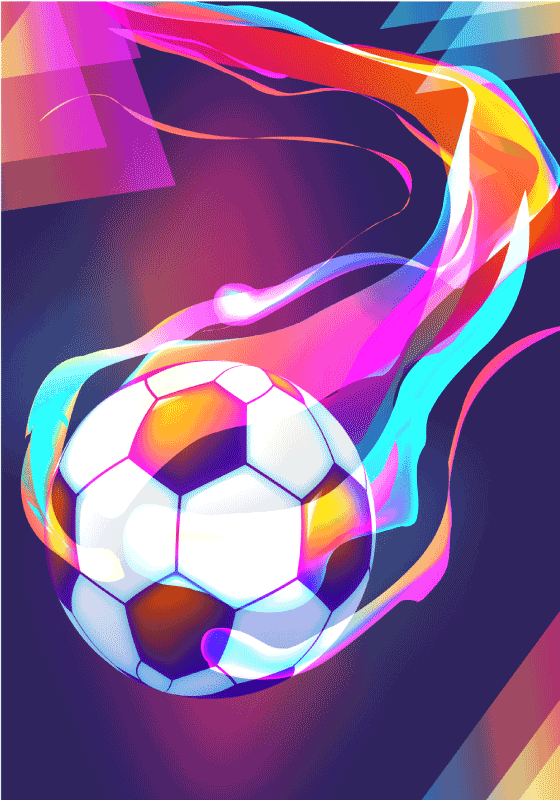Football poster - soccer art print - TenStickers
