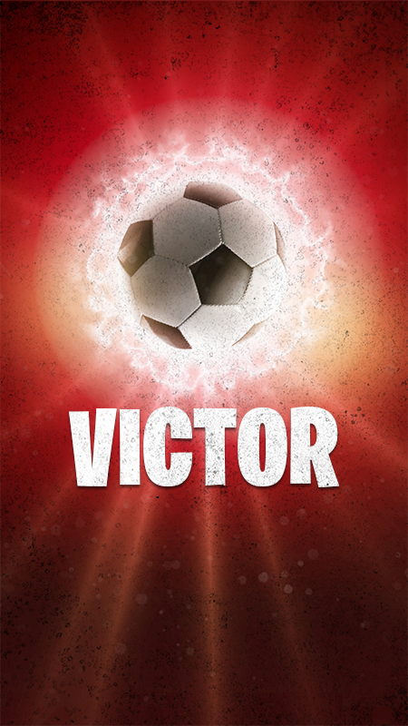Football poster fireball with name - TenStickers