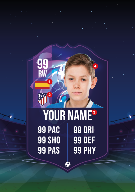 Football poster soccer player card - TenStickers