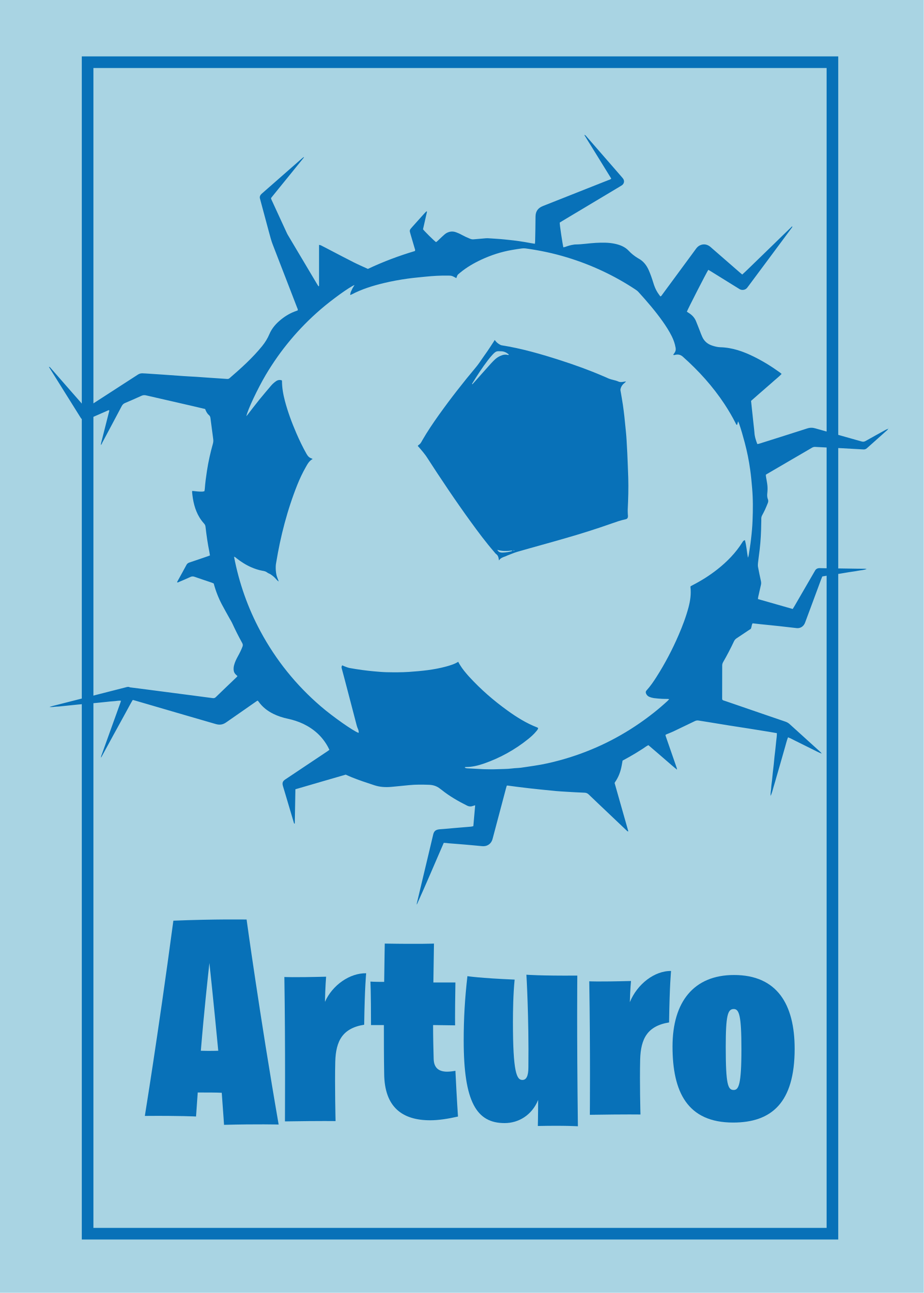 Football poster wall breaking ball - TenStickers