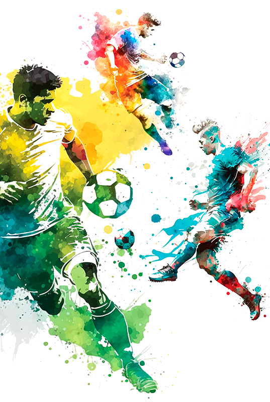 Football poster dynamic play - TenStickers