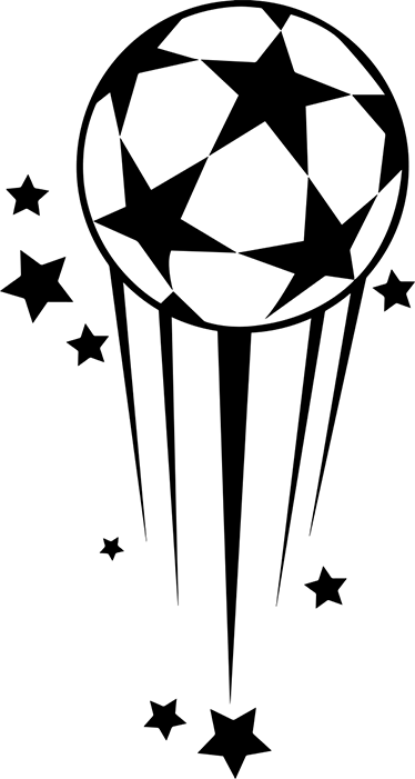 Football poster decorative vinyl soccer ball stars - TenStickers