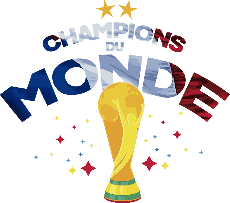 Football poster world champions vinyl - TenStickers