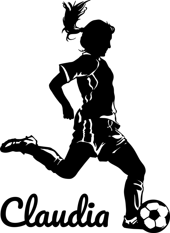 Football poster featuring named female player - TenStickers
