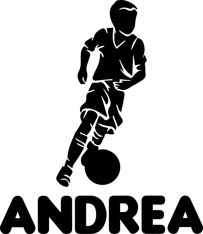 Football poster child player - TenStickers