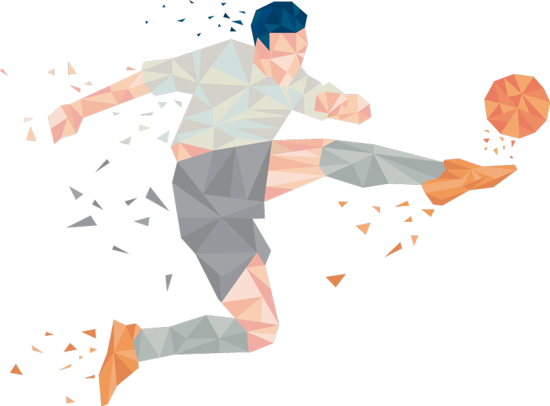 Football poster abstract professional player - TenStickers