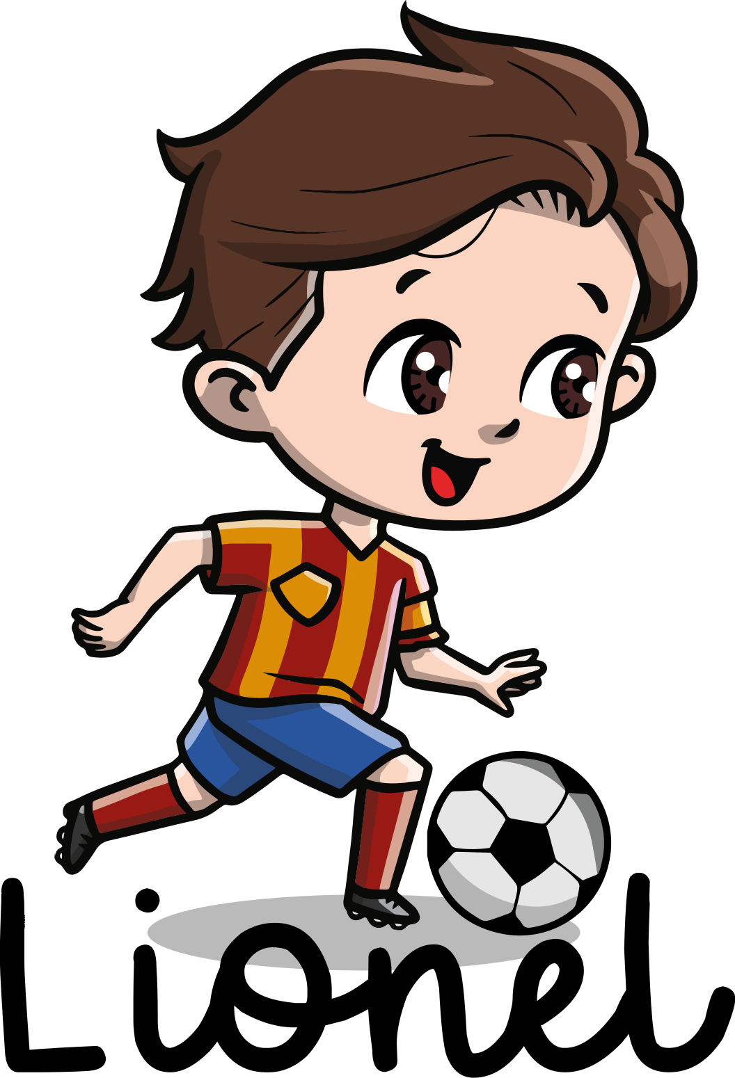 Football poster kid soccer player with name - TenStickers