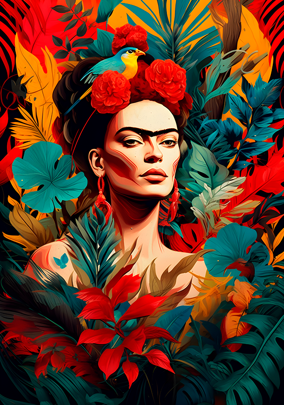 mexican style self portrait art poster - TenStickers