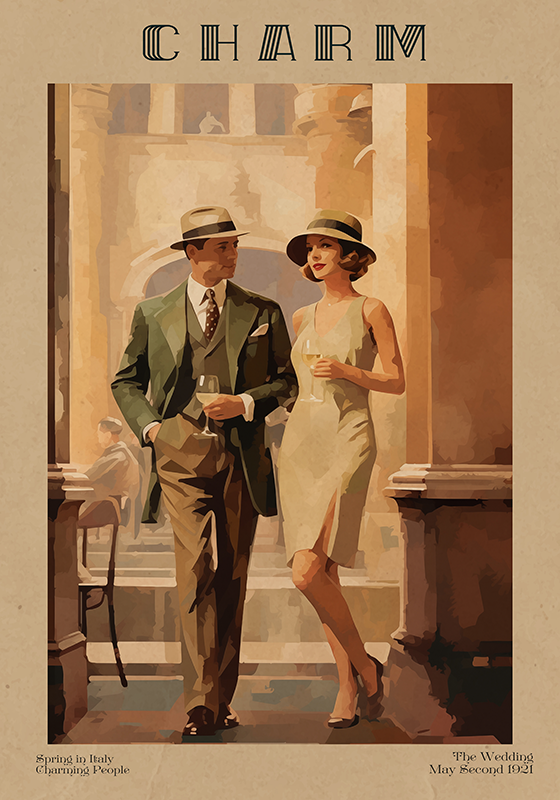 Charm magazine Art Déco poster - TenStickers
