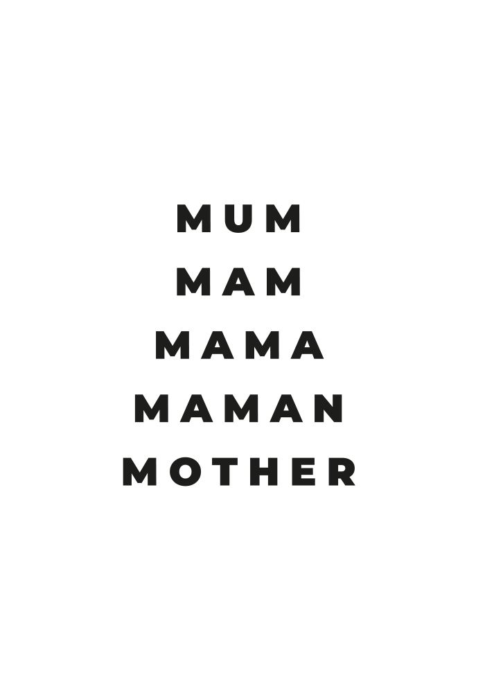 mum in different languages living room poster - TenStickers