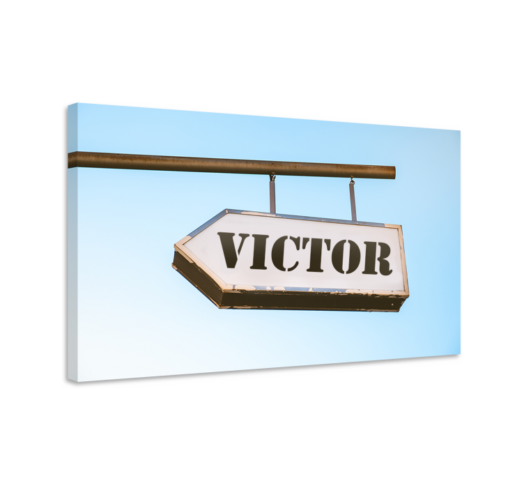 Personalised name sign  canvas - TenStickers