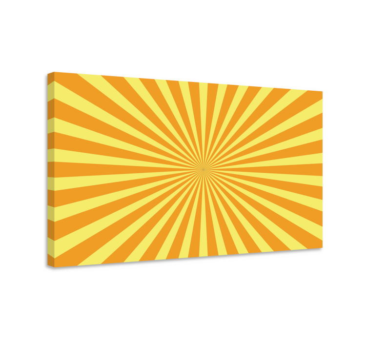 Abstract sunset with orange tones 70's canvas - TenStickers