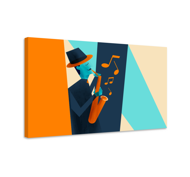 Jazz Saxophonist music canvas art - TenStickers