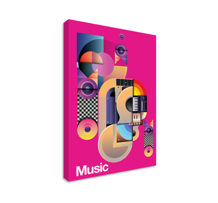 Modern music motifs Music canvas art - TenStickers