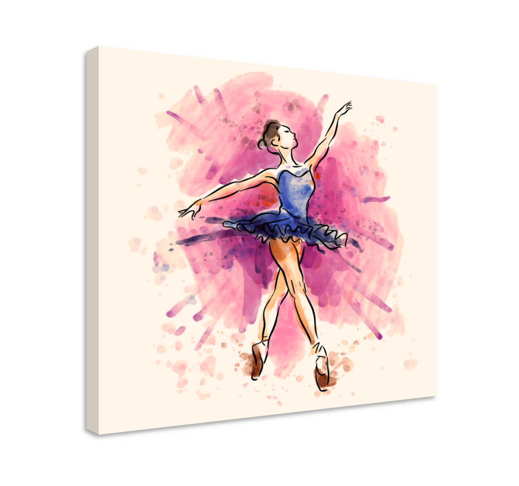 Dancer canvas graceful ballet display - TenStickers