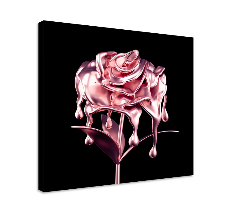 Melting 3D Pink Flower canvas - TenStickers