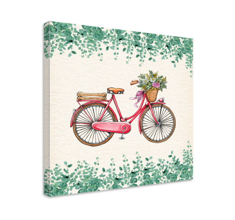 Rustic vintage bicycle rustic canvas art - TenStickers